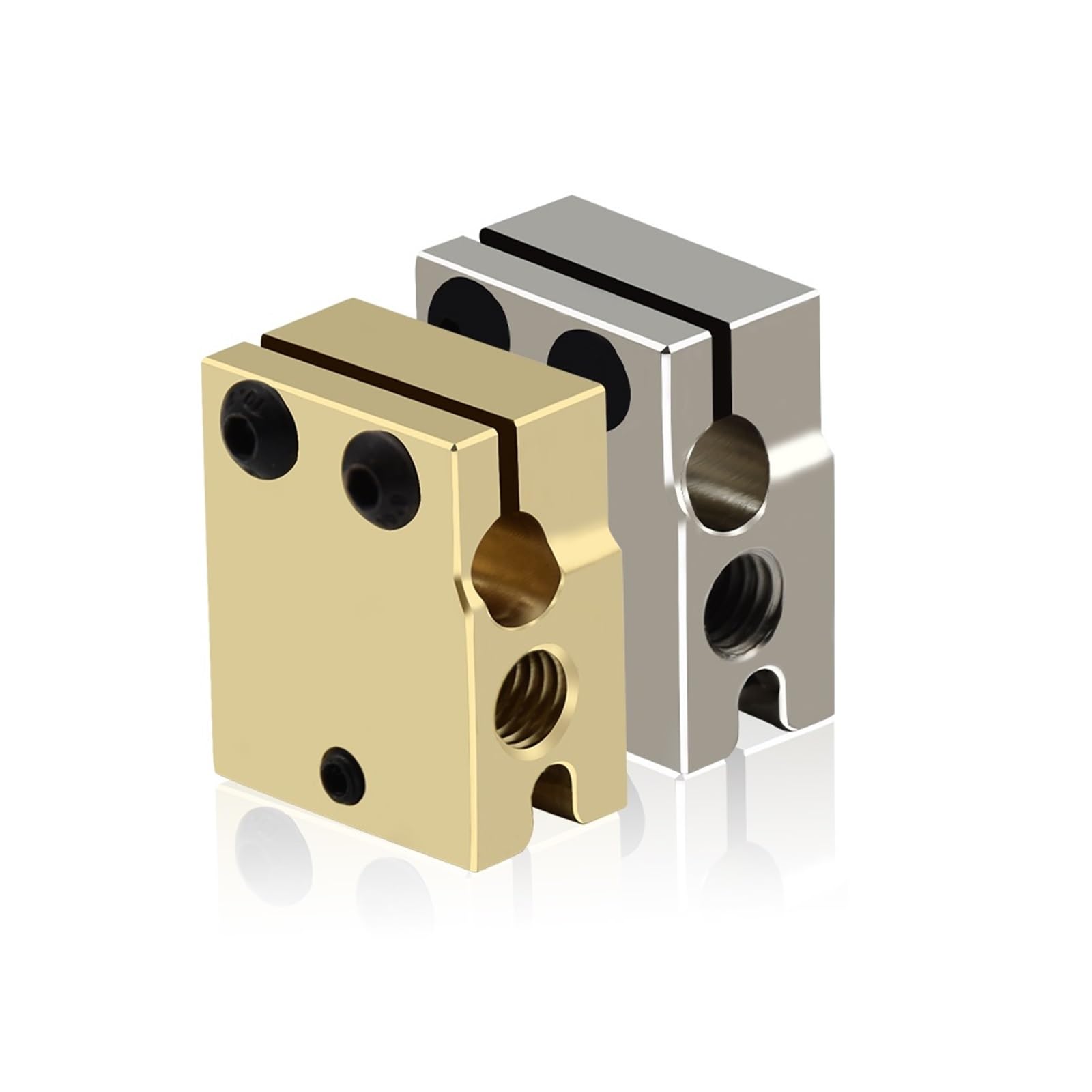 Blocco riscaldante, compatibile con E3D, hotend V6 PT100 | Parte hotend stampante 3D, supporta sensore PT100, rame/ottone/alluminio(Aluminium,3pcs)