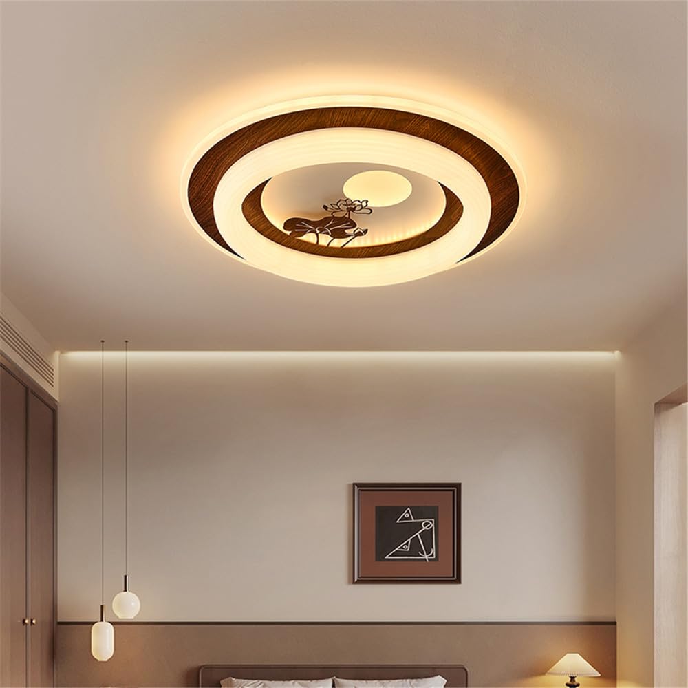 KXEcoLife Nordic LED Ceiling Lamp Contemporary Simplicity Art Living Room Restaurant Bedroom Study Children's Corridor Balcony Lights (3852B D50CM)