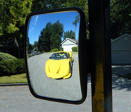 Golf Cart Rear View Mirrors (2 Mirrors) SEESeasy Convex Side View For Tight Garages and Narrow Trails