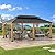 SUNJOY 12 x 20 ft. Wood Gazebo Outdoor Standard Steel Hardtop Gazebo Cedar Framed Wooden Gazebo with 2-Tier Metal Roof, Suitable for Patios, Lawn and Backyard, Dark Brown Roof + Natural Wood Frame