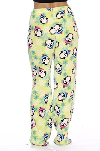 Just Love Women's Plush Pajama Pants, Medium, Snowy Penguin #TOP2