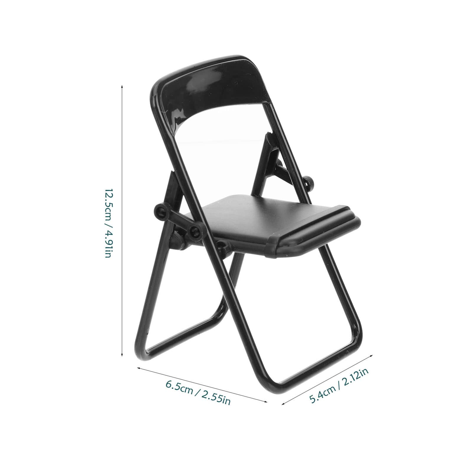 Silla Miniatura Plegable 1:6 Para Casa De Muñecas – Mueble De Aleación Para Decoración Y Juego De Roles