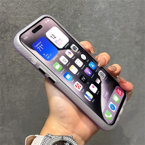 Coque iPhone 14 silicone violet aimantée pour charge sans fil facile