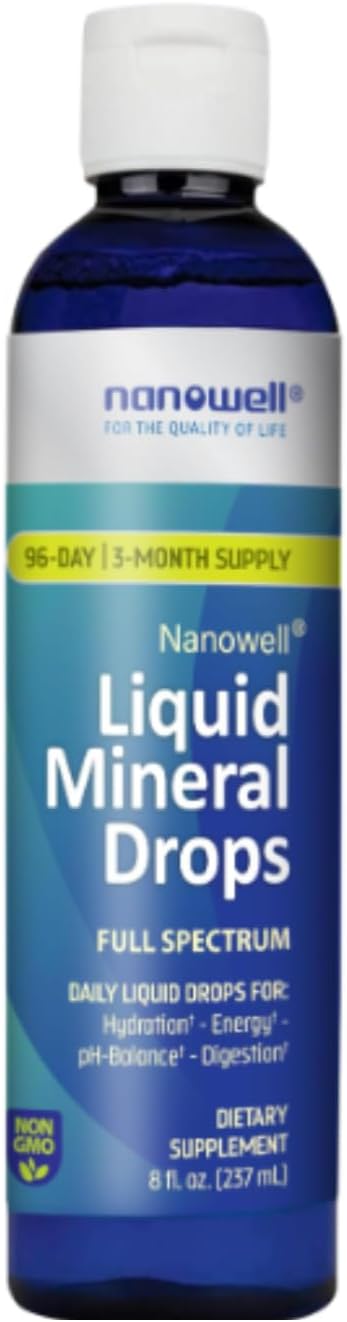 Liquid Mineral Drops – Ionic Mineral Supplement | Full Spectrum Minerals | Magnesium, Chloride, Potassium | Low Sodium | Supports Daily Hydration & Electrolyte Balance | 96-Day Supply