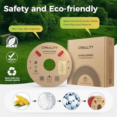 Image of Creality Hyper PLA Filament Bundle 4KG, Up to 600mm /s High Speed 3D Printer Filament PLA, No-Tangling Stronger Toughness Fit Most 3D Printers
