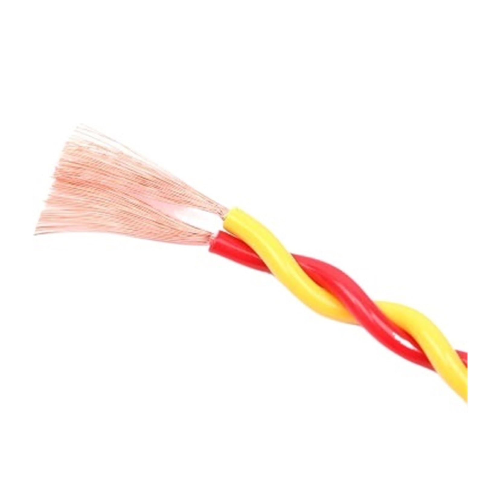 Cable Electrónico De Par Trenzado RVs 5m, Cobre, 2 Núcleos, 20/18/17/15/13AWG, Retardante Llama, Alimentación Multicolor for Electrodomésticos(Red Yellow Cable,5 m 13AWG)