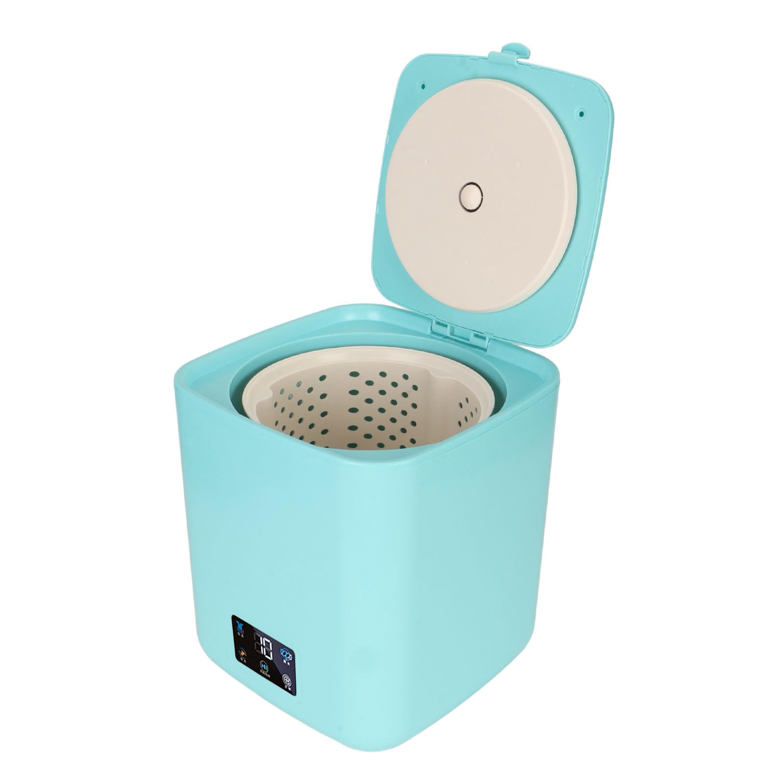 Lavadora, ABS 7L Pantalla Táctil Automática LCD 100-240 V Lavadora con Secadora Rotativa Al Dormitorio (Enchufe de la UE)