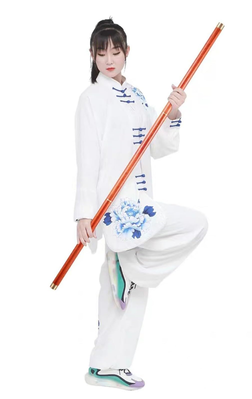BLUEZY Regla De Tai Chi Regla Tai Chi Bastón Palos De Taiji Qigong Equipo para Deportes Lentos Entrenador De Mano para Principiantes De Tai Chi Kung Fu Tai Chi Stick Equipo Ejercicio A,110 * 2.5cm