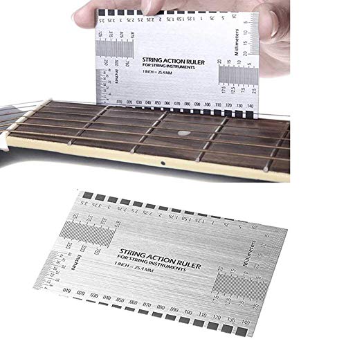 Kit Outils Luthier Pour Guitare - Jauge De Rayon, Règle D'Action, Feuilles De Calage, Ponçage - Réparation Et Réglage