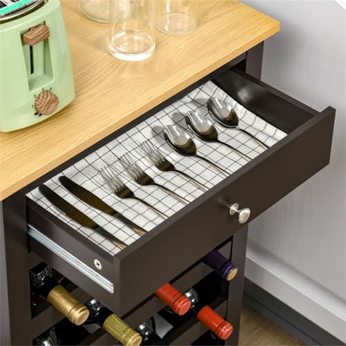 Soporte para 16 botellas de vino con mesa y cajón miniatura 5