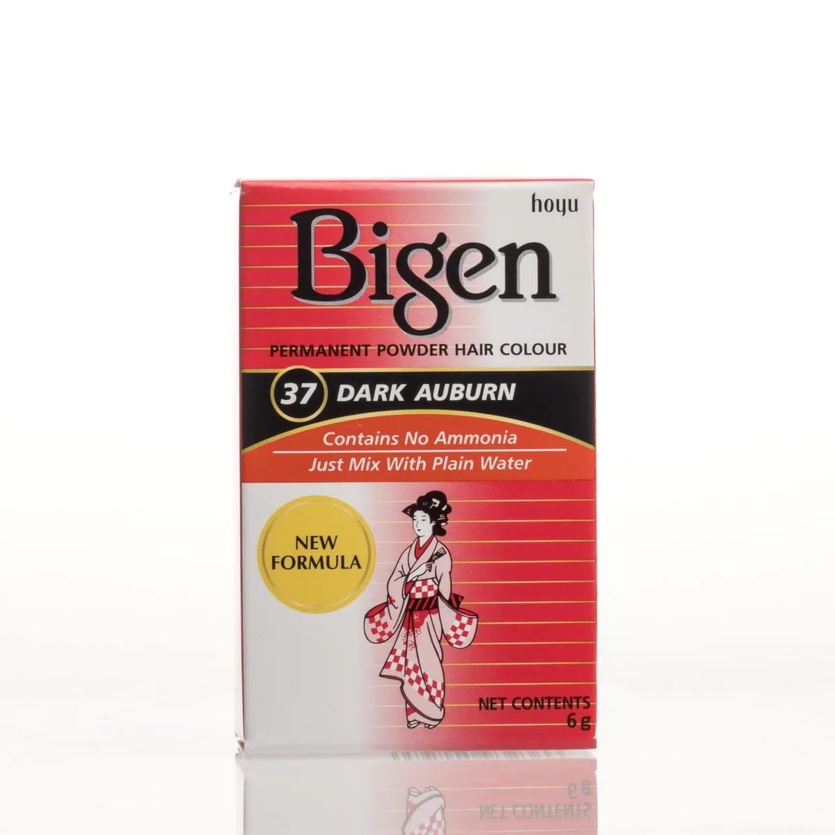 Bigen Permanent Powder Hair Color - 37 - Dark Auburn | No Ammonia (Pack of 3)