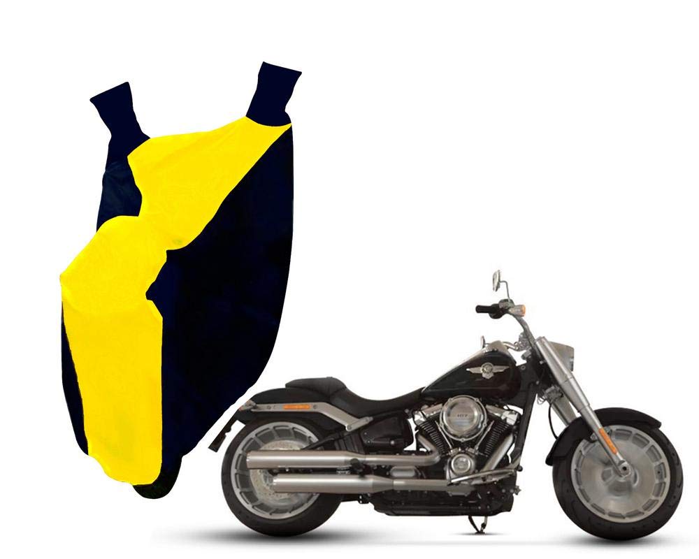 WolkomHome Bike Body Rain Cover Yellow Blue Taffeta for Harley Davidson Fat Boy 114