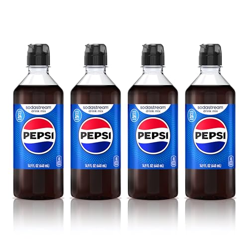 Image of SodaStream Pepsi New Pour Bottle Beverage Mix 14.9 Fl Oz (Pack of 4)