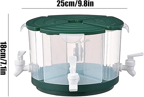 Miniatura 5 de MANMAOHE Dispensador de bebidas de plástico blanco 4 en 1 con 4 espigas, dispensador de bebidas desmontable de 5.5 litros, frigorífico, dispensador