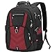 NEWHEY Mochila Portatil 18.4 Pulgadas Hombre con Puerto de USB Grande Mochila para Portátil 17 Pulgadas Impermeable Viaje Negocio Universidad Negro (Rojo - 18.4Pulgadas)