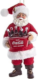5" Fabriché Coca Cola Santa with Bucket Ornament
