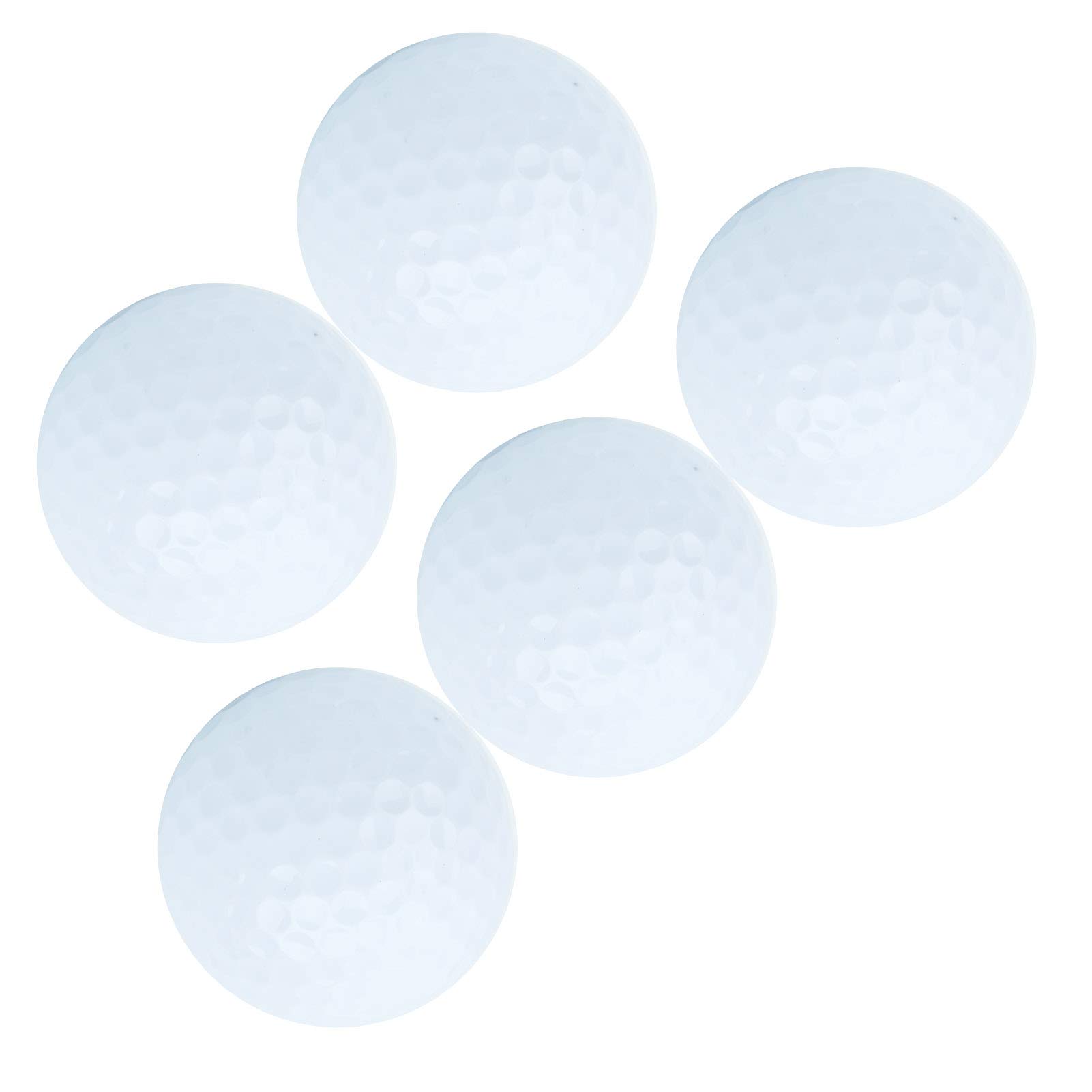 Lot de 5 balles de golf flottantes pour entraînement de golf nautique, caoutchouc synthétique durable et matériau thermoplastique, taille portable de 42,67 mm