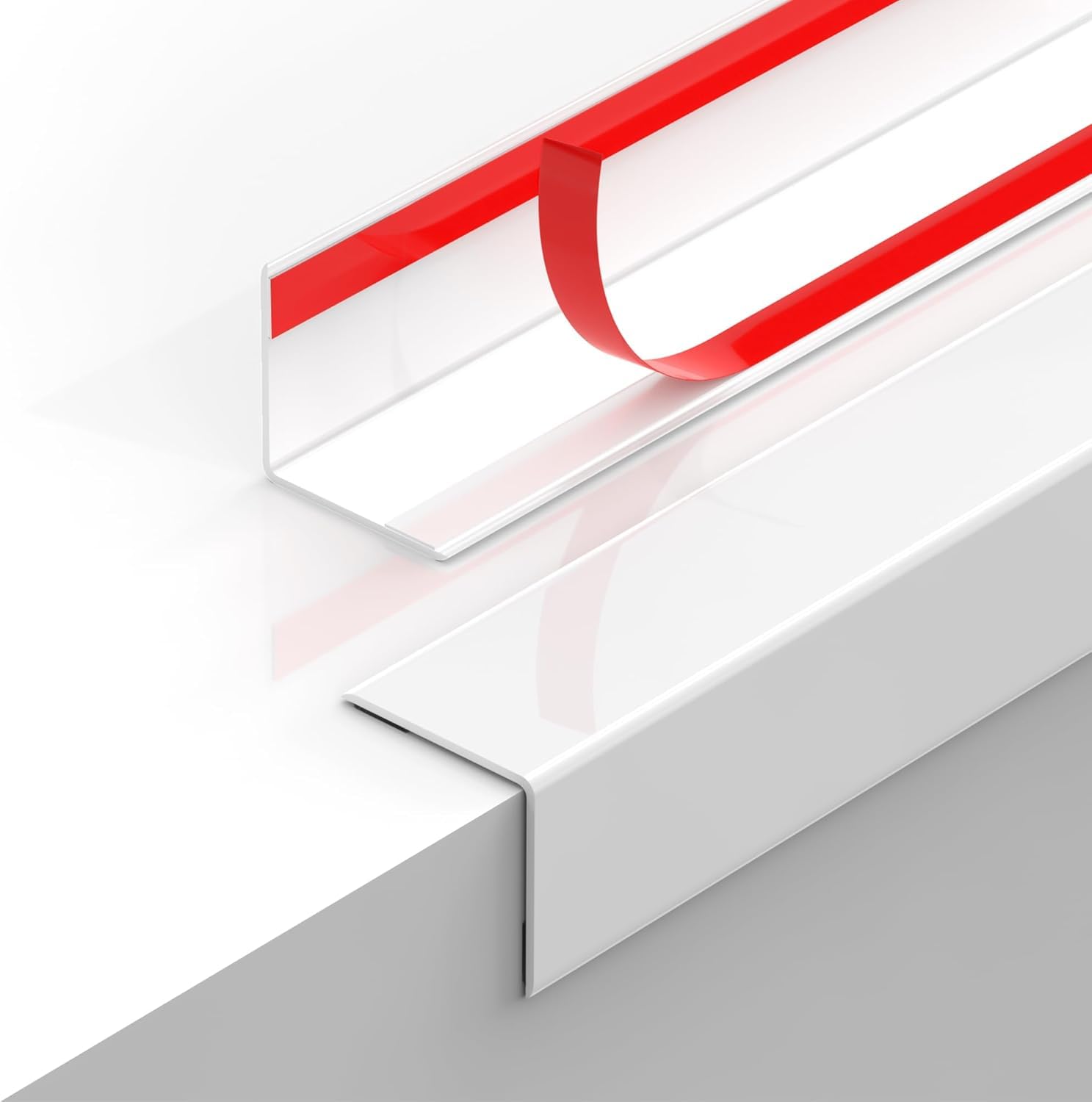 MONOID Wall Corner Protectors Pure White 39" - Baby Safety Edge Guards (2 Pack)