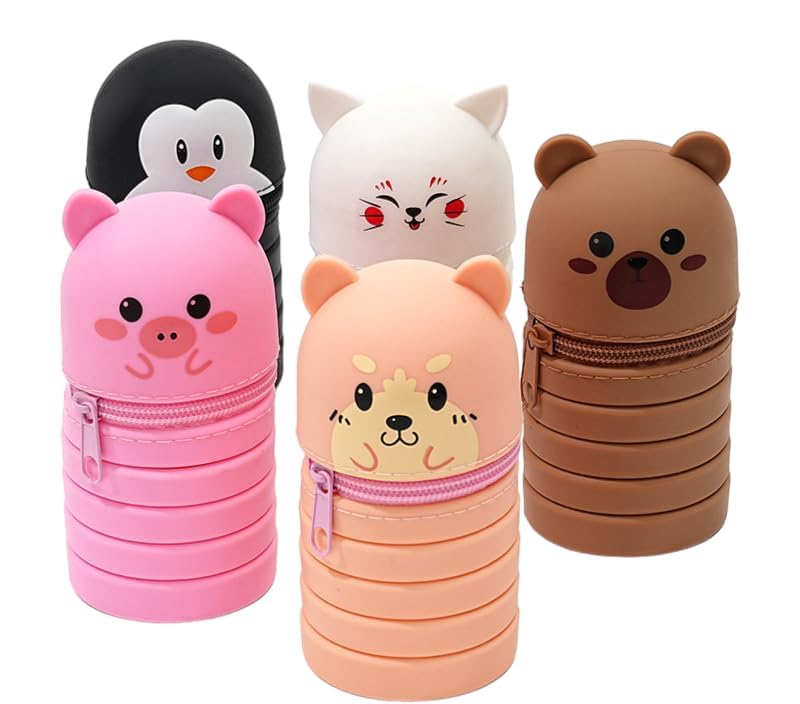 Primary &Secondary School Student Cartoon Pencil Stationery Box Folding Decompression Silicone Box (Set of 1, Multicolour) (B0DFQ4FC87) Amazon Price History, Amazon Price Tracker