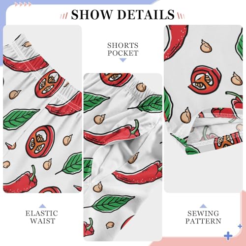 Chilli and Leaf Boys Long Pants Soft Trousers Elastic Waist Kids Lounge Bottoms with Pockets S-XL4