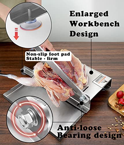 Aocay Knochensäge Manuell Fleischschneider Kommerzieller Zuhause Edelstahl Allesschneider für Schneiden von Gefrorenem… – Bild 3