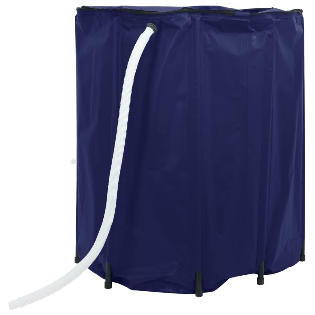 Depósito de agua plegable con grifo de PVC de 1250 L para jardín y exterior