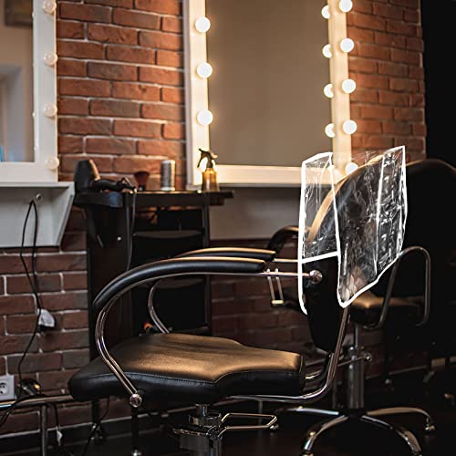 5 Pieces Chair Back Cover Salon Chair Cover Plastic Clear Round Chair Back Cover Prevents Damage To Spa/Salon Chair, Hairdressing Chair Back Covers Fits Most Standard Salon Chairs, Office Chairs - Image 3