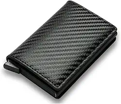 Carteira Porta Cartão Slim Antifurto Pop Up Em Couro Mágica Porta Cartão Rfid