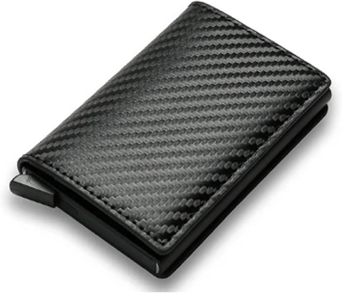 Carteira Porta Cartão Slim Antifurto Pop Up Em Couro Mágica Porta Cartão Rfid