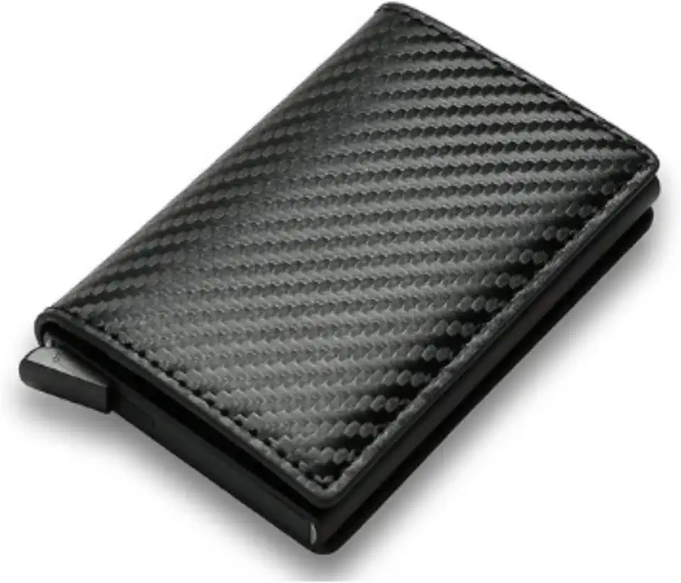 Carteira Porta Cartão Slim Antifurto Pop Up Em Couro Mágica Porta Cartão Rfid