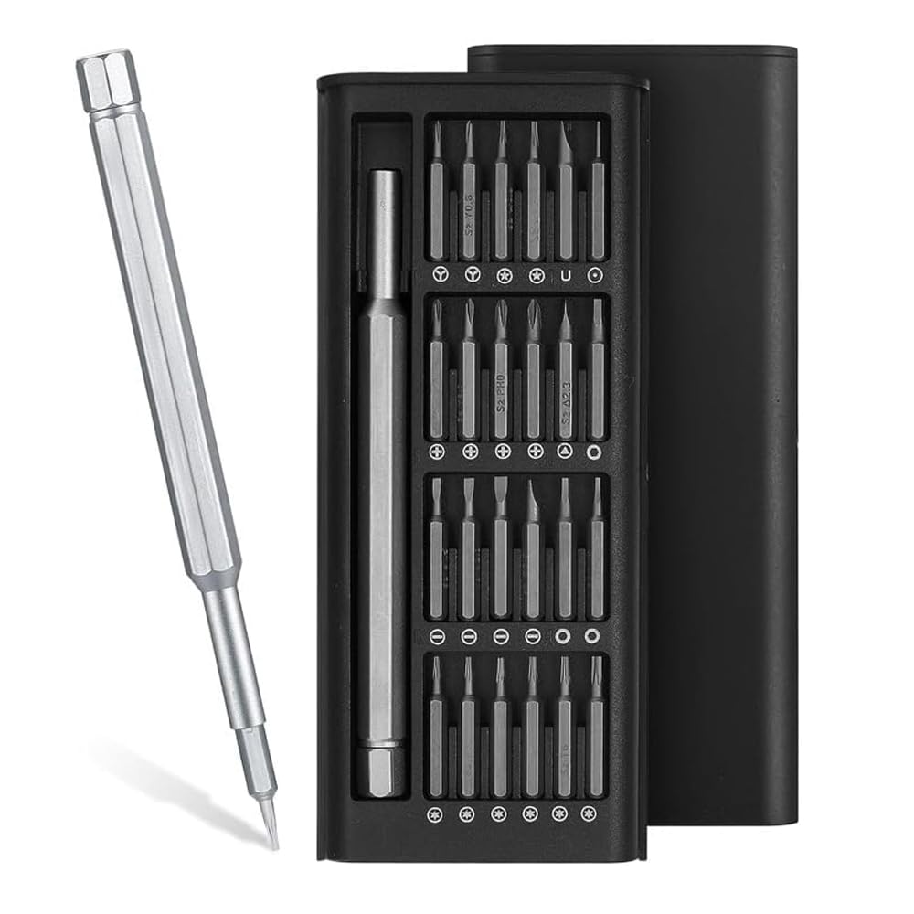 Screwdriver Set 25 IN 1 Precision Screwdriver Set, Small Magnetic Screwdriver Repair Tool Kit with Phillips Head & Flathead Bits for Fixing Electronics, Phone, Computer