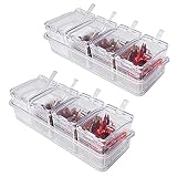 XINGWANG 2 Pieces of Kitchen Transparent Seasoning Box, Spice Jar, Plastic Storage Container, with L