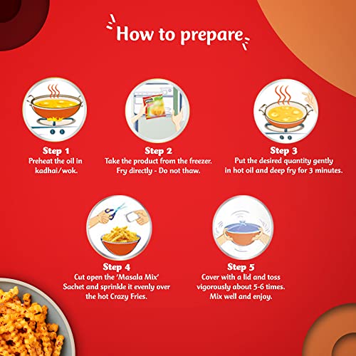 Mccain Crazy Fries Masala Mix, Hot N Tangy, 400 g