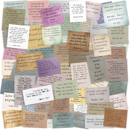 Bible Verse Stickers, 120 PCS Christian Vintage Inspirational Quote Sticker, Typewriter Scripture Stickers, Bible Study Supplies for Scrapbooking, Water Bottle, Laptop