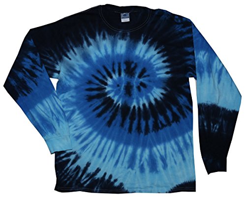 Tie Dye T-Shirts Long Sleeve Multicolor Adult 100% Pre-Shrunk Cotton