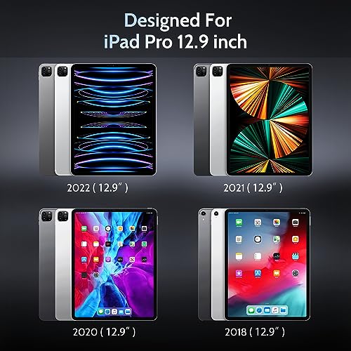 Image of Peslv 4 Way Magnetic Privacy Screen Protector for iPad Pro 12.9 Inch 2018 2020 2021 2022, Removable 360 Degree Spy Private Black Security Screen Filter, Easy Install Anti Blue Light Glare