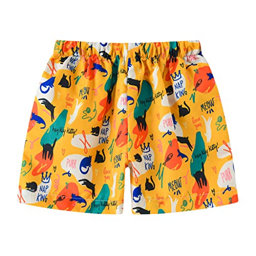 Boys' Casual Short Printed Quick Dry Boardshorts Lightweight Fashion Kids Beach Shorts Athletic 3-10Years4