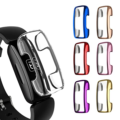 NAHAI P[XXN[veN^[ Fitbit Inspire 2Ή (Inspire/Inspire HRΉ) Sʃn[hPCP[X S̕ی ^Jo[ op[VF Fitbit Inspire 2p 6pbN