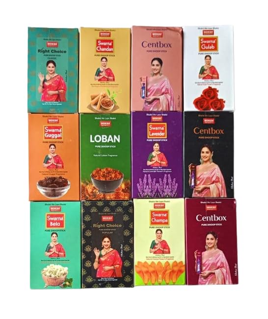 Moksh Dry Dhoop Sticks Pack of 12 fragnances