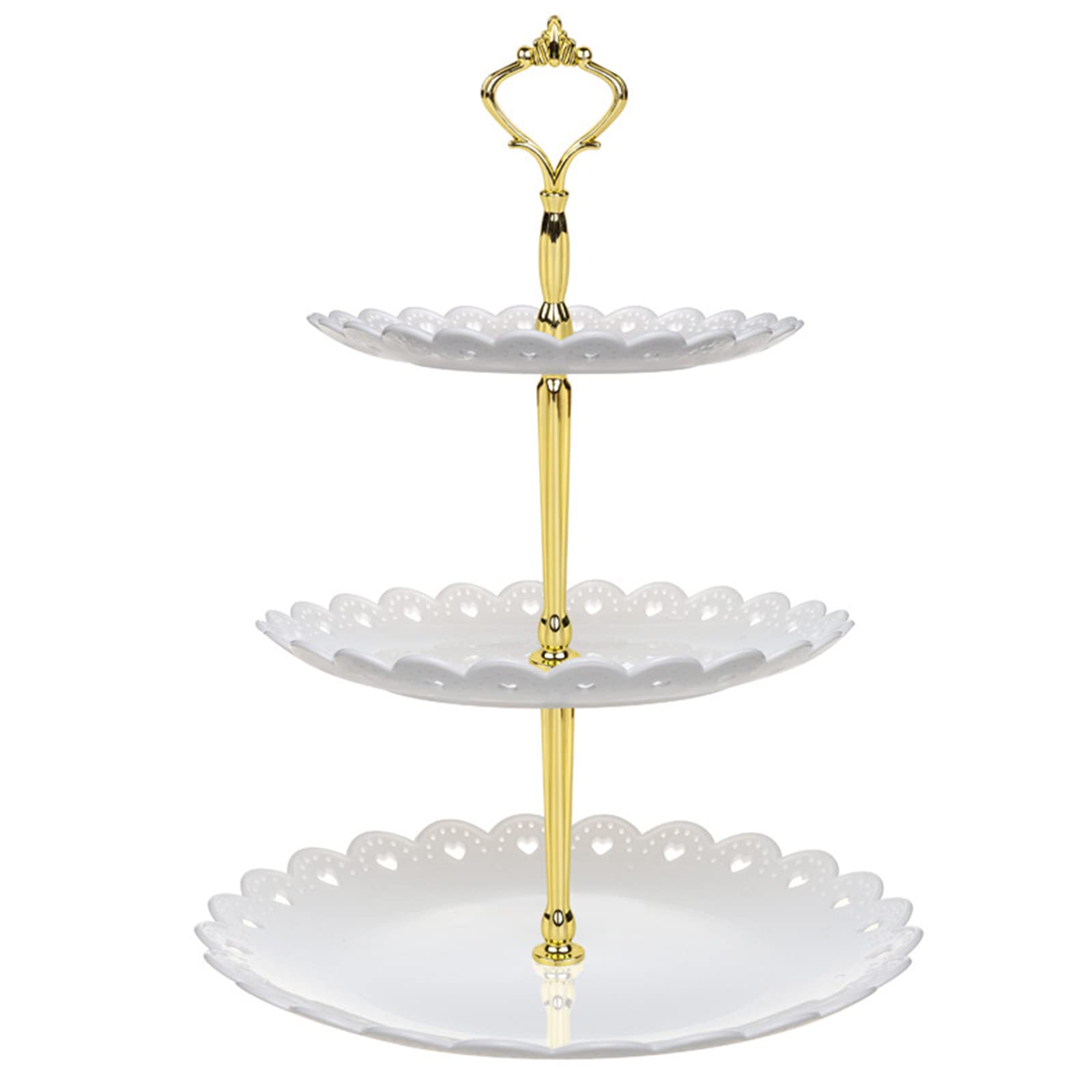 NWK Set di 5 stand per torta con 2 supporti per cupcake a 3 livelli + 3 vassoi per antipasti, perfetti per matrimoni, compleanni, baby shower, tea