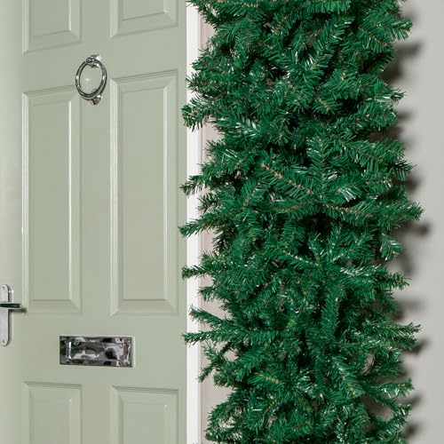 8ft (2.40m) Samuel Alexander Single Door Plain Green Flat Top Christmas Tree Arch with 2000 Tips - Image 5