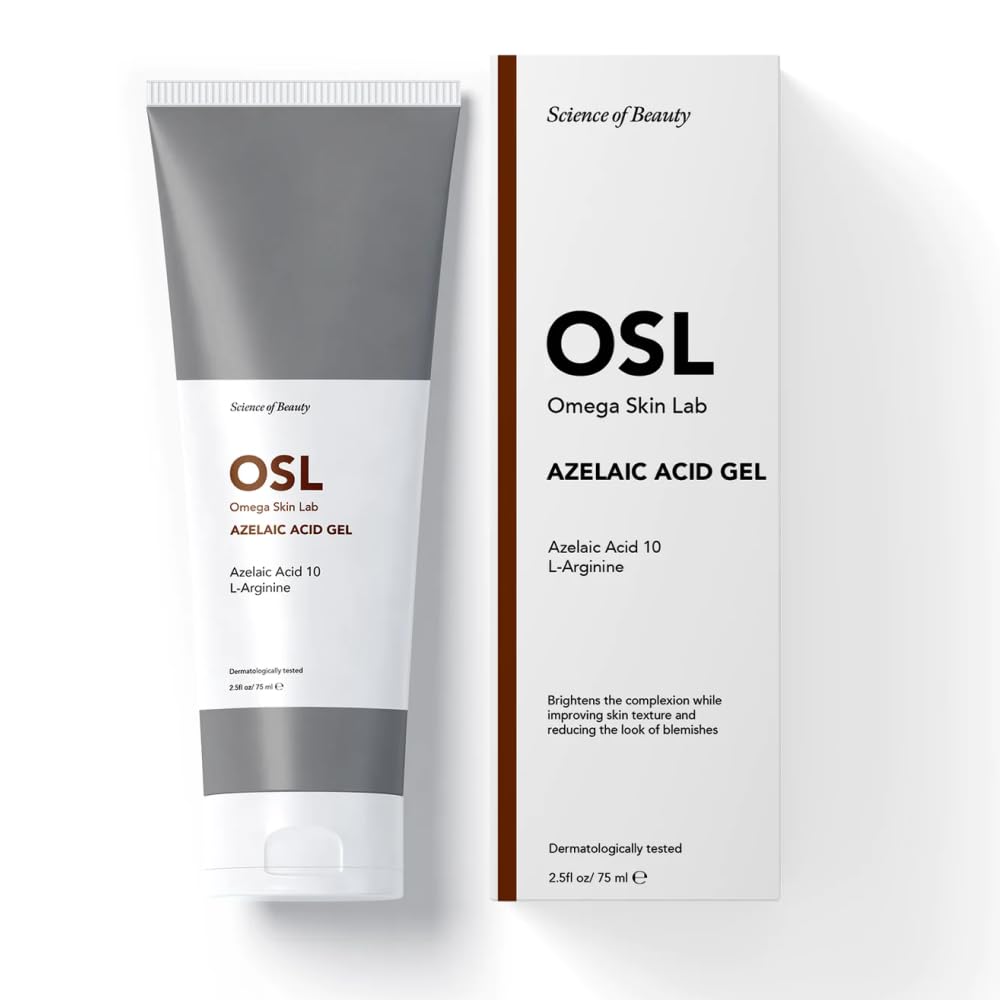 OSL Omega Skin Lab OSL Azelaic Acid 10% Anti-Blemish Gel with L-Arginine, 75ML - Friendly Salicylic Acid Spot Treatment & Salicylic Acid