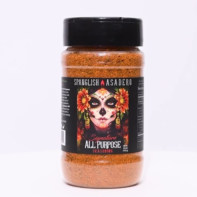 Spanglish Asadero 5oz Signature All Purpose Spice | Mexican Seasoning for Steak, Chicken, Pork, Lamb, and Elote | Low Sodium BBQ Rub and Marinade for Smoking or Grilling Meat