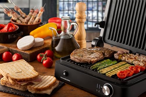 Plancha electrica con 3 modos de coccion y 2000W para asar sin aceite 7