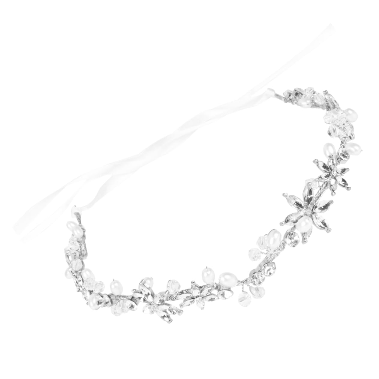 3 fasce per capelli con perle e strass, per capelli con foglie di vite, per da sposa, per con perline, per in lega per sposa mosaico