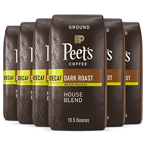 Peet's Coffee, Dark Roast Decaffeinated Ground Coffee Decaf House
