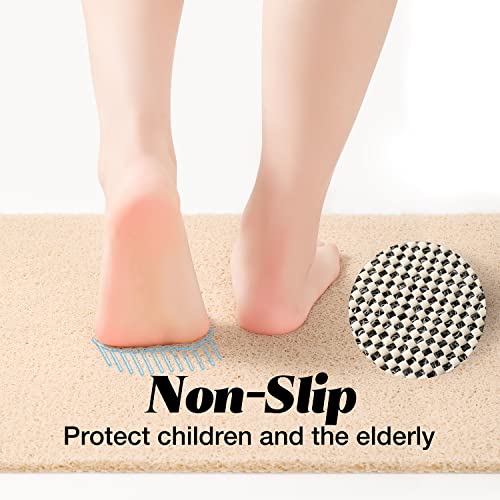 chakme Loofah Shower Mat for Inside Shower Quick Dry PVC Non Slip Bath Mat Super Soft Bathroom Rug Anti Mould - Image 3