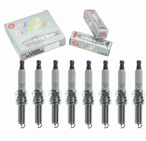 Bujías de platino láser NGK de 8 piezas compatibles con Mercedes-Benz CLS550 5.5L V8 2007-2011