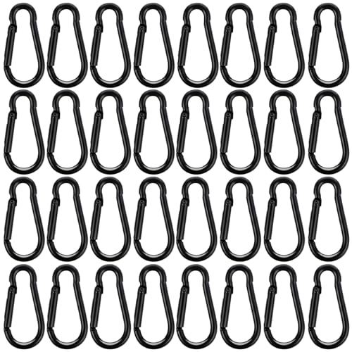 62×31.5×4.9)Lot de 12 Petit Mousqueton, Mini Mousqueton Aluminium 62×31.5×4.9)Lot de 12 Petit Mousqueton, Mini Mousqueton Aluminium