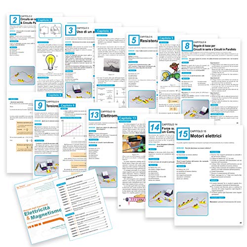 Teenii STEM Laboratorio di Fisica per Esperimenti con Circuiti di Base per L’apprendimento di Elettricità Magnetismo ed Elettronica Adatto per Bambini Studenti di Scuole Medie e Superiori Starter Kit